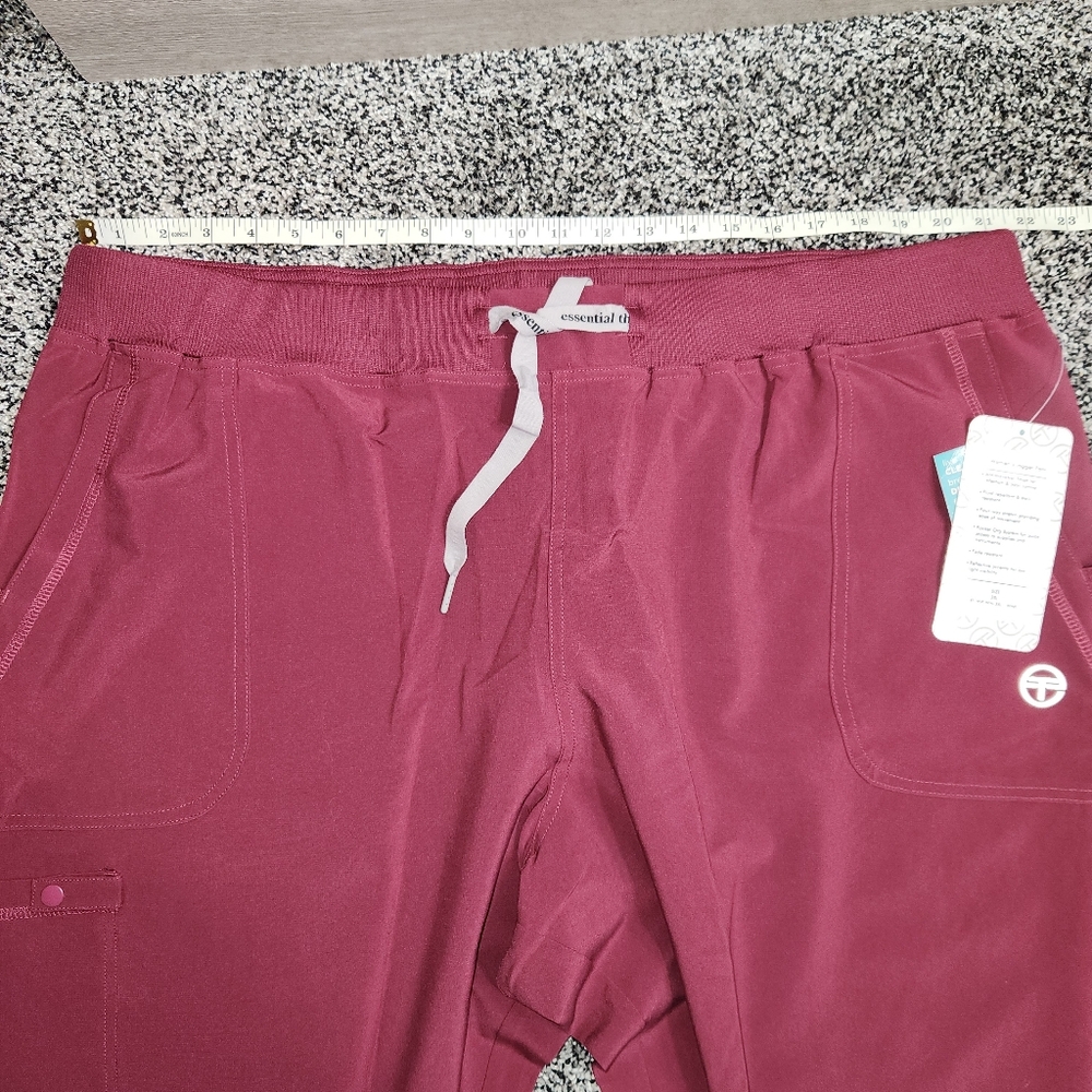 Essential Threads Jogger Pants Womens 3XL Wine Red ProAG Antimicrobial Stretch - Picture 5 of 9